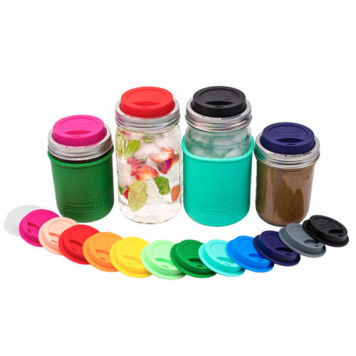 Silicone Sleeve for Regular Mouth Pint 16oz Mason Jars