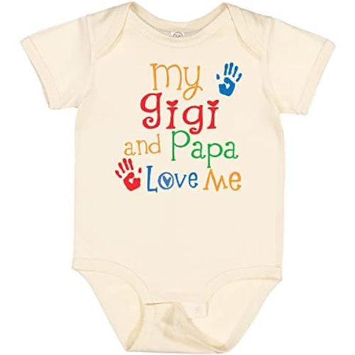 inktastic Gigi and Papa Love Me Grandkids Baby Bodysuit