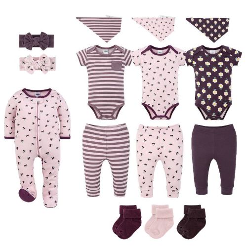 The Peanutshell Cherry Charm 15-Piece Baby Girl Clothes Set, 3-6 Months