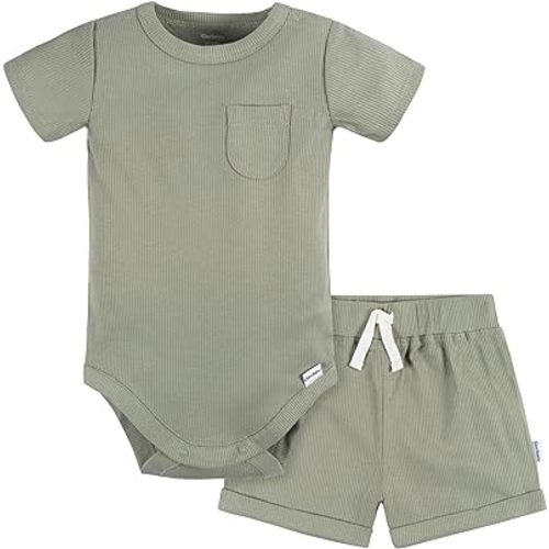 Gerber Unisex Baby Bodysuit and Short Set