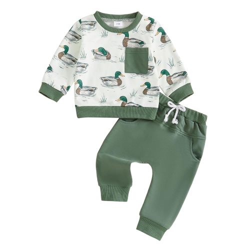 CIYCUIT Toddler Baby Boy Clothes Long Sleeve Sweatshirt Pants Set Fall Winter Outfits