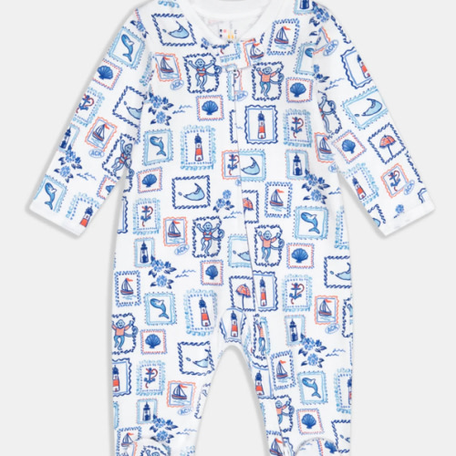 Infant Nantucket Memories Zipper Footie