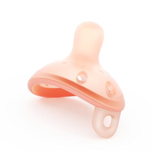 Garkoko Baby Pacifiers 0-6 Months Breast Like Shape Pacifiers BPA-Free One-Piece Silicone Newborn Pacifier for Breastfed Babies, 2pcs for Best Value