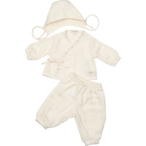 Gauze Three Piece Set, Pearl Flowers - Wild Wawa | Maisonette