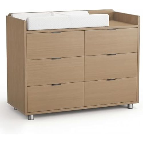 MAMAZING Keeva Pro 6-Drawer Baby Dresser with Changing Table, Easy Assembly