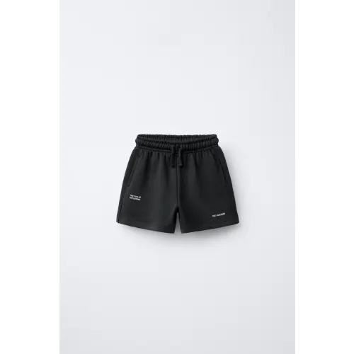 BASIC TEXT SHORTS - Gray marl | ZARA United States