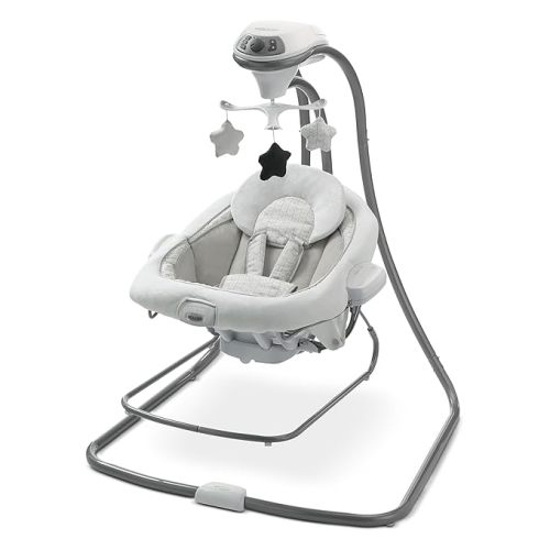 Graco DuetConnect LX Portable Baby Swing and Bouncer, Multi-Direction Baby Bouncer Seat, Multiple Swing Speeds, Great Gift for New Parents, Redmond