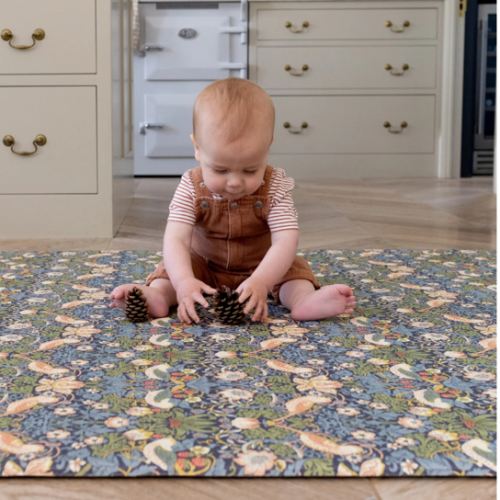 Morris & Co. The Strawberry Thief Play Mat – compact size