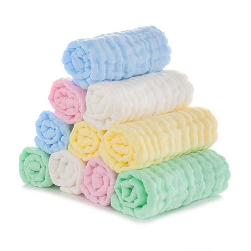 Magik Baby Muslin Washcloths, 100% Cotton, 12''x12'', Absorbent Reusable Wipes, Travel-Friendly