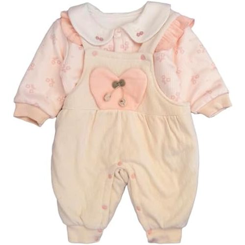 Peacolate Winter 12Months-3Years Little Baby Girls 2pcs Clothingsets Jacket and Overalls Outfits