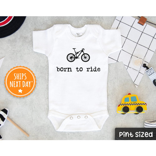 Born to Ride Baby Onesie® - Bicycle Baby Onesie® - Funny Baby Onesie®- Cycling Baby Onesie®