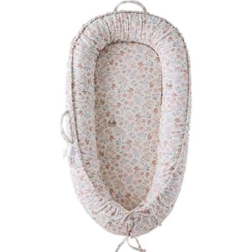 CooCooBaby Infant Lounger, Baby Nest Cover for Baby Girls & Boys, Newborn Essentials for Baby 0-18 Months, 100% Cotton Breathable (Wonderland)