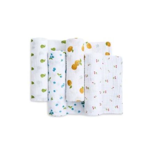 Aden and Anais Unisex Cotton Muslin Swaddle Blankets, 4 Pack