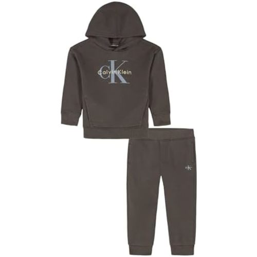 Calvin Klein baby-boys 2 Pc Hooded Jogger Set