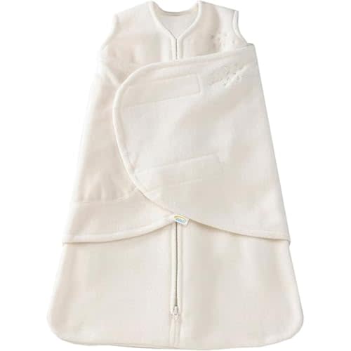 HALO Micro-Fleece Sleepsack Swaddle, 3-Way Adjustable Swaddle Blanket for Newborn and Infants, TOG 3.0 for Cold Climates, Hip Healthy, Cream, Newborn, 0-3 Months
