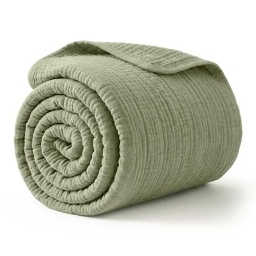Comfy Cubs Muslin Throw Blanket 46” X 68” Sage - Throw Blanket