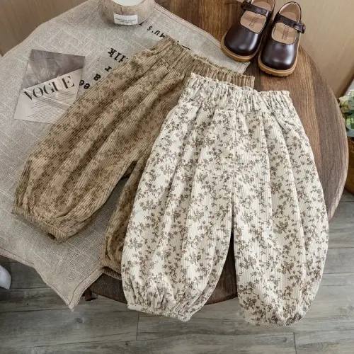 Girls Pants Autumn Wear Fashion Korean Version Children Spring Autumn Loose Casual Trousers Baby Soft Floral Trousers - AliExpress