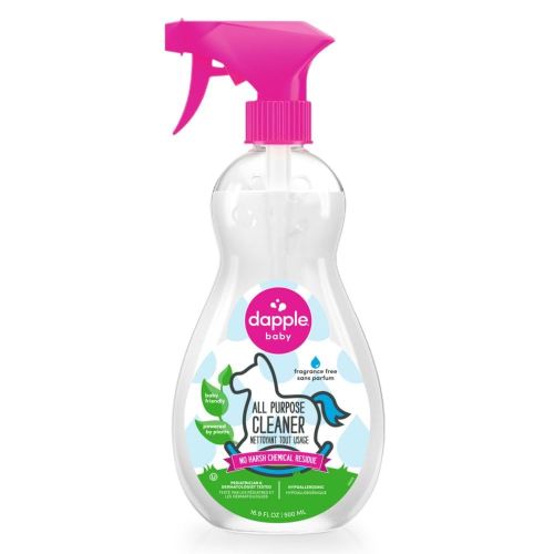 Dapple Baby All Purpose Cleaning Spray, Powered by Plants, Hypoallergenic, Fragrance Free, Cleaner for Toys, High Chairs, Swings, Counters, 16.9 Fl Oz (1 Pack)
