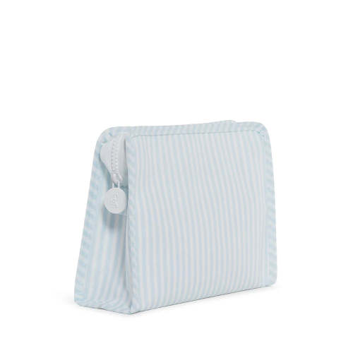 Roadie Medium Zip Pouch Pimlico Stripe Light Blue by TRVL Design