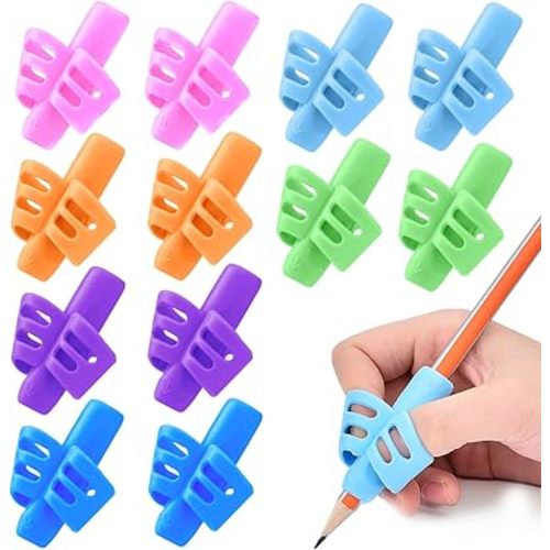 JuneLsy Pencils Grips Pencils Grips for Kids Handwriting Posture Correction Training Writing AIDS for Kids Toddler Preschoolers Students Children Special Needs (12PCS)