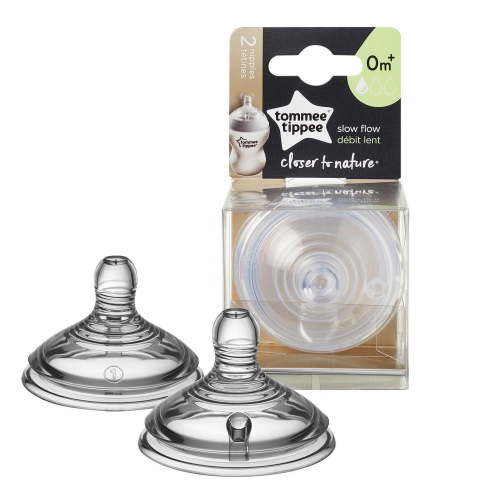 Tommee Tippee Closer to Nature Slow Flow Nipple, Breast-like shape, 2ct - Walmart.ca