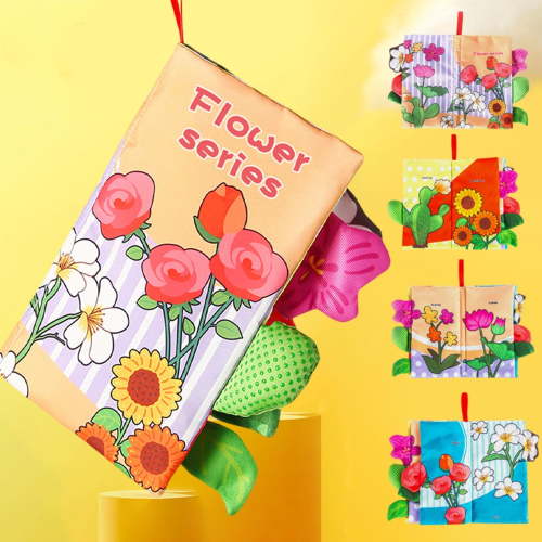 FEOLGEHLY Baby Books 0-6 Months, Infant Tummy Time Toy High Contrast Sensory Baby Toys 6-12 Months, Touch Feel Book Baby Toys for Boy Girl, Early Learning Toy, Christmas Birthday Gifts for Kids, B