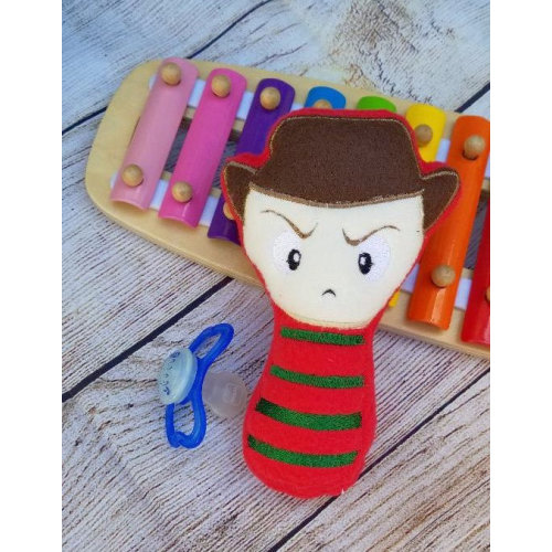 Horror baby, Horror rattles, Baby plushie, stuffy, Freddy, Nightmare, toy , Halloween, Cult horror, Halloween, Scary, Horror fan, Babyshower