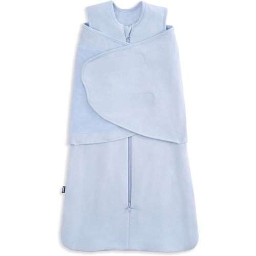 HALO Sleepsack Supersoft Swaddle, Bamboo Viscose, 2 TOG, 0-3M, NB, Blue Fog