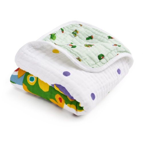 aden + anais eric carle very hungry caterpillar essentials cotton muslin dream blanket
