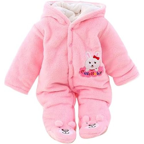 Gaorui Newborn Baby Jumpsuit Outfit Hoody Coat Winter Infant Rompers Toddler Bodysuit