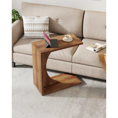 Ebern Designs Heleana C-Shaped End Table for Couch, Sofa Side Table Living Room & Reviews | Wayfair