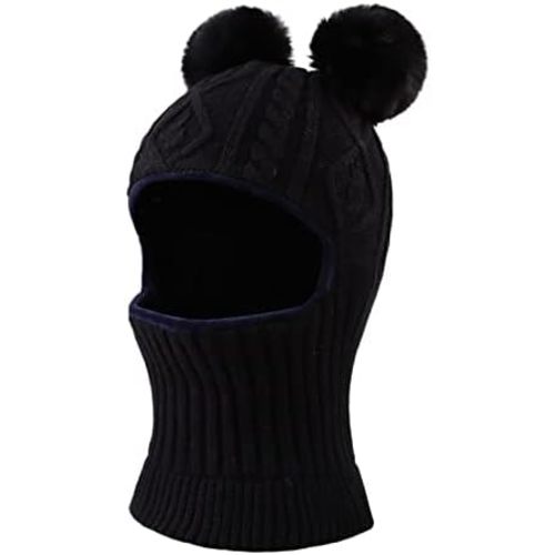 JANGANNSA Winter Baby Knit Hat Scarf Kids Boy Girl Hood Hat Toddler Beanie