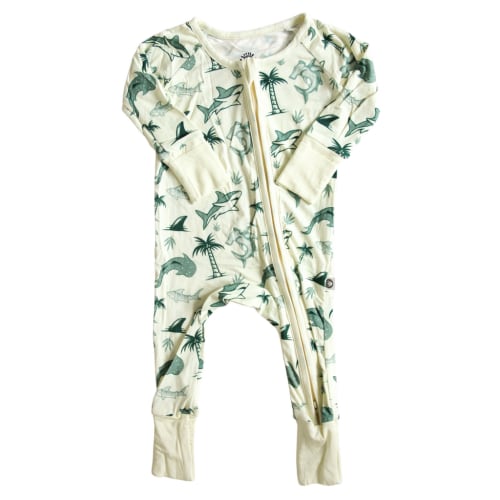 Shark Bamboo Zip Romper