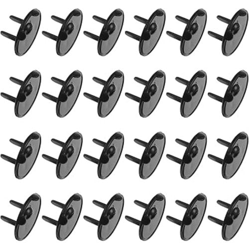 MECCANIXITY 24 Pack Outlet Covers Proofing, Plug Covers Easy Installation Electric Plug Protectors Safety Socket Cover Plugs Protector Black