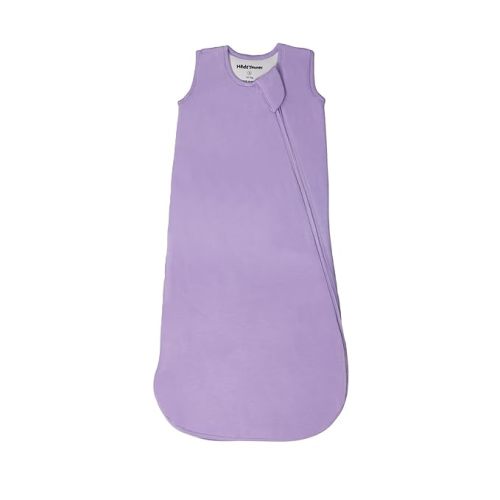 1.0 Tog Baby Sleep Sack, Wearable Blanket for Infants & Toddlers, Bamboo Rayon, 2-Way Zipper, Sleeping Bag for Newborn Babies, Lightweight for Spring & Autumn,Purple,S
