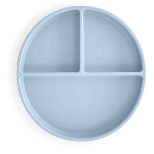 mushie Silicone Suction Plate | BPA-Free Non-Slip Design (Powder Blue)