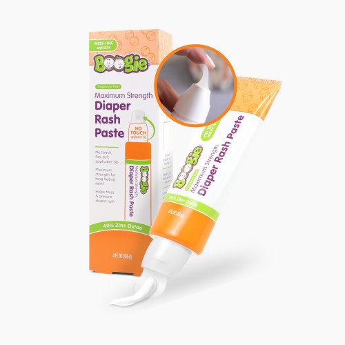 Boogie No-Touch Maximum Strength Diaper Rash Cream with Spatula Applicator in Tube - 4 Oz