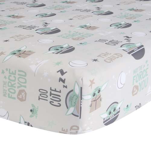Star Wars Cozy Friends Grogu Fitted Crib Sheet