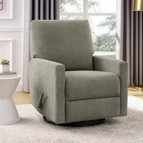 True Innovations Paxley II Grey Fabric Swivel Glider Recliner | Costco