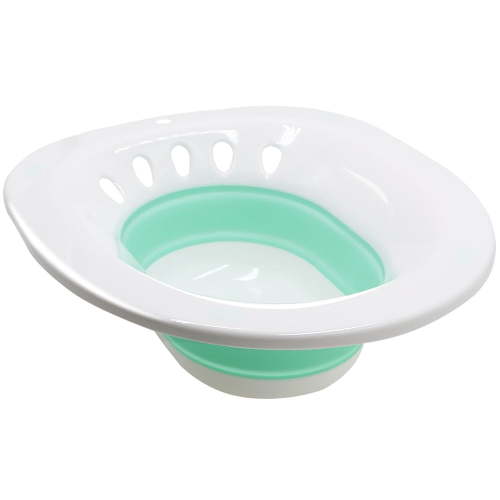RuGuo Sitz Bath, Sitz Bath for Toilet Seat, Round Seat Sitz, Sitz Bath for Hemorrhoids, Green, Collapsible