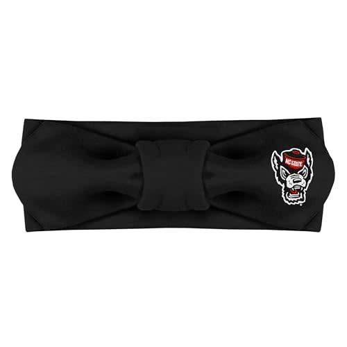 Girls Solid Hair Knot, North Carolina St Wolfpack, Black, 0 - 4T