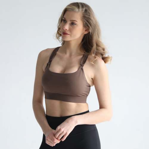 Chloé 4 Running Nursing & Pumping Sports Bra (Espresso) - Sweat and Milk – Sweat & Milk