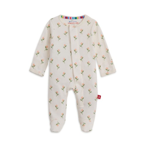 Floral Chicken Tender Magnetic Convertible Footie, 0-3M