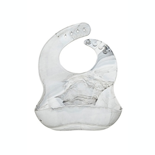Loulou Lollipop® Marble Silicone Bib in White/Grey