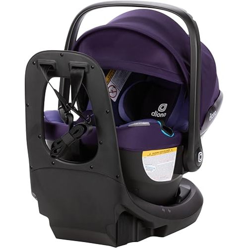 Diono LiteClik30 XT SafePlus Infant Car Seat and Base, Rear-Facing for Infants 4-30lbs, SafePlus Engineering, with Infant Insert, UPF 50+ Sunshade