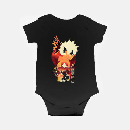 Bakugou Night-baby basic onesie-dandingeroz by TeeFury