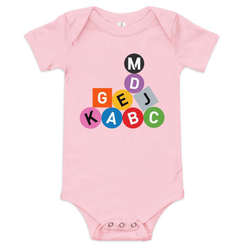 Metro Line Letters Baby Onesie