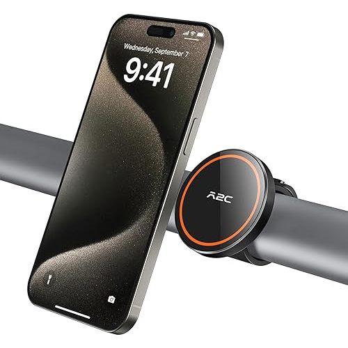 A2C Stroller Phone Holder for MagSafe, 2-in-1 Magnetic Phone Mount | Attach to Metal Surface & Secure Handlebar Mount, Fits Stroller, Exercise Bike, Treadmill, Golf Cart, Push Cart