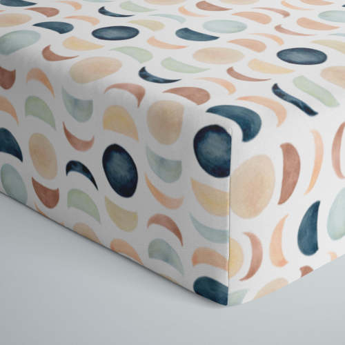 Luna Neutral Fitted Crib Sheet
