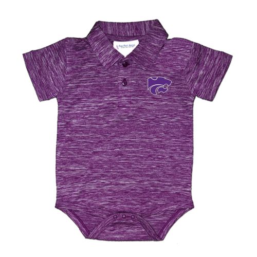 Two Feet Ahead Space Dye Short Sleeve Golf Polo Baby Bodysuit Creeper Newborn Infants Sizes 0-3M-6M-12